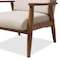 Baxton Studio Roxy Walnut wood and Beige Upholstered Button-Tufted High-Back Chair 133-7141 - alternate 9